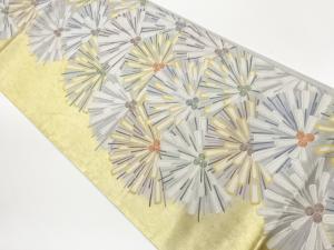 引箔唐松模様織出し袋帯